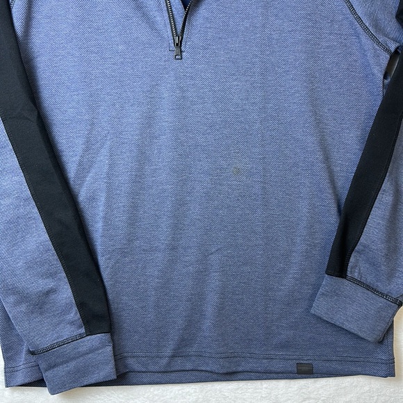 Hawke Co Men's Blue Black Pullover Sweater 1/2 Zip Large - Picture 9 of 13